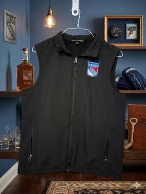 Port Authority Black New York Rangers Softshell Vest
